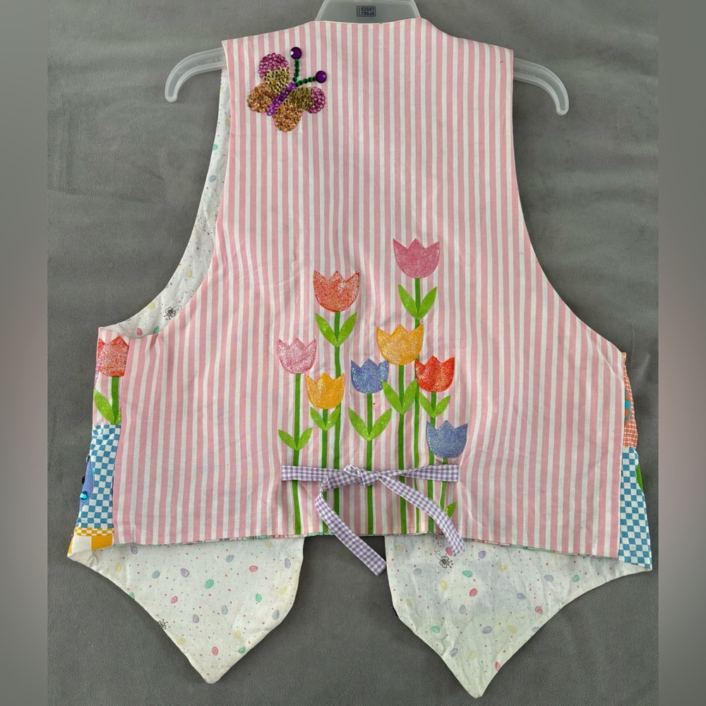 Women’s Medium. Hand beaded/embellished vest. One of a kind. Reversible. - Picture 2 of 2